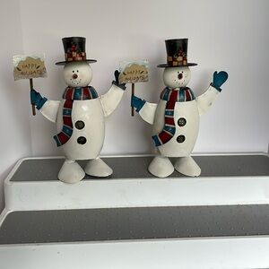 Metal Bobble Head Snowmen (2).